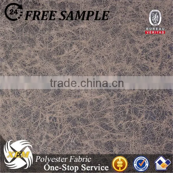 Polyester Bronzed Faux Suede Leather Fabric for Upholstery