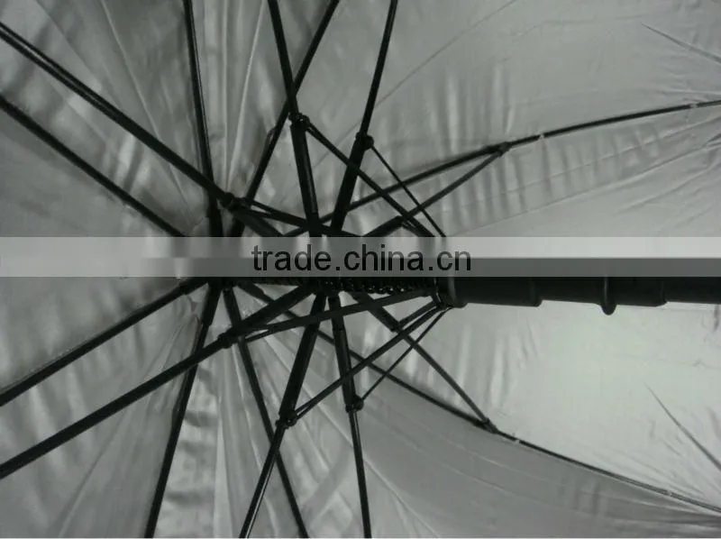 2015 Good Quality auto fiberglass oversized plain subway sun golf umbrella