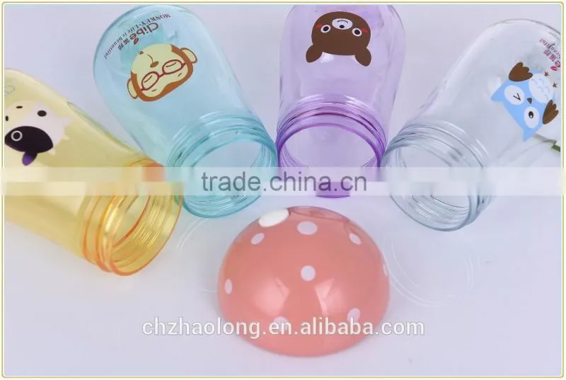 2016 food grade material New design kids drinking water bottles