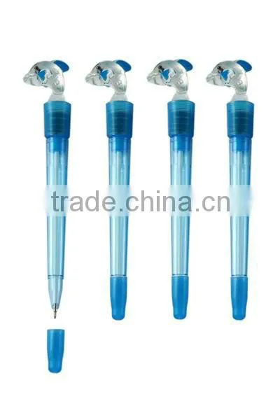 Novelty light plastic ball pen dolphine shape