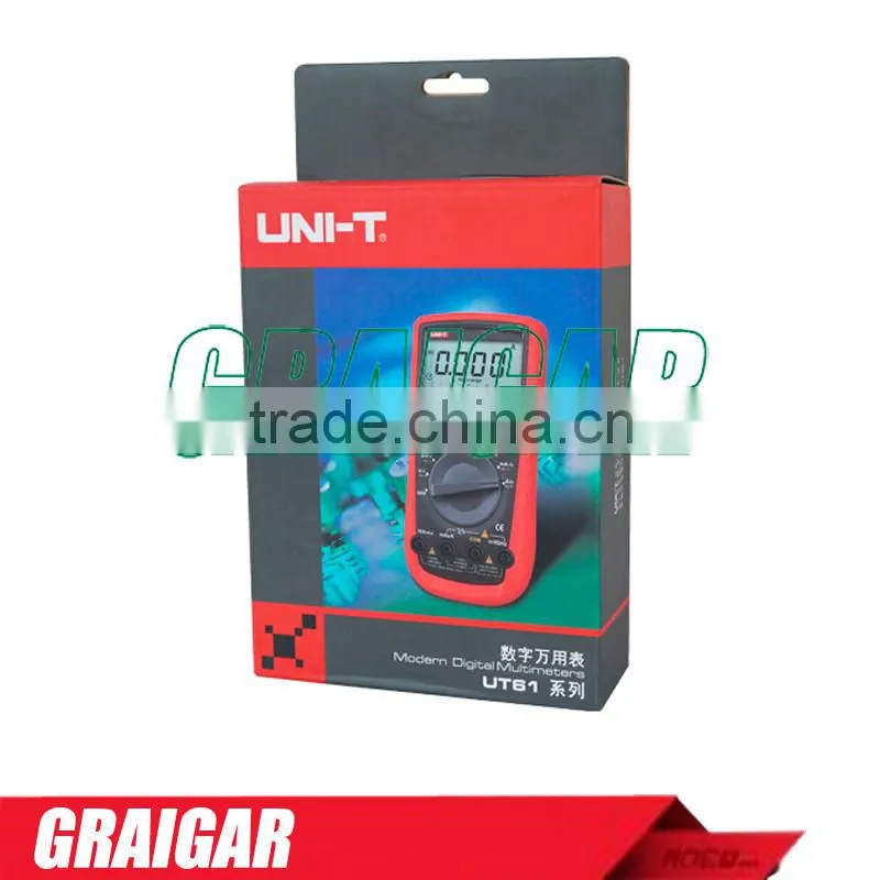 UNI-T UT61A Modern Digital Multimeter LCD Handheld mini Multi purpose meter ac dc Volt Amp Ohm Capacitance Tester
