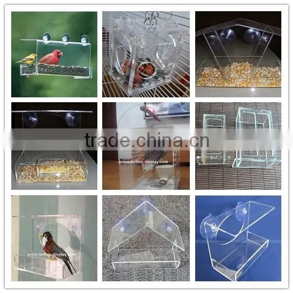 custom acrylic Circle Bird Feeders for small bird