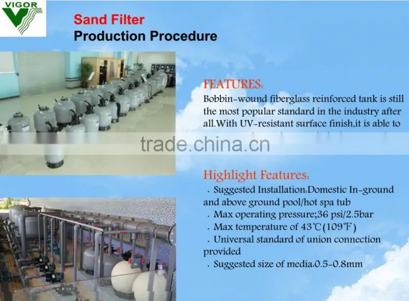 swimming pool Commercial fiberglass large sand filter