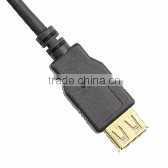 Gold plate black AM/FM USB cable for computer/laptop extension
