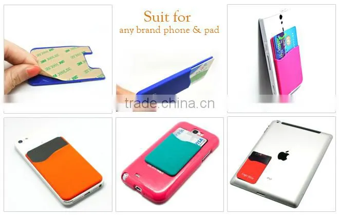 Silicon card holder/Rubber card holder for phone