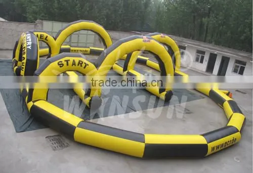 Specially designed cheap PVC inflatable sports game cheap inflatable go kart track