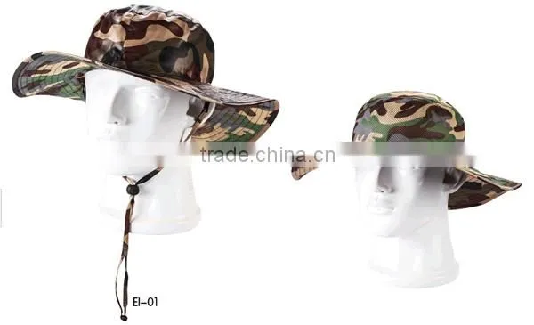 Protective removable outdoor spring summer sun hat mountain jungle fisherman fishing hats for men and women