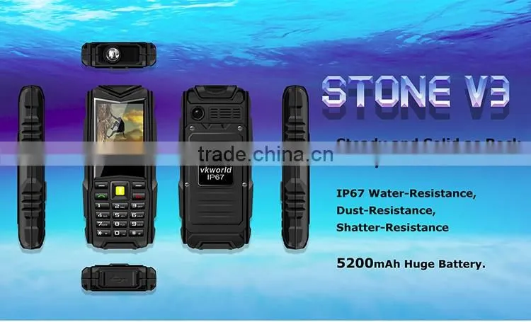 VKWORLD STONE V3 5200mAh Spreadtrum 6531CA 2.4 Inch Screen IP67 Waterproof Dustproof Dropproof Mobile Phone