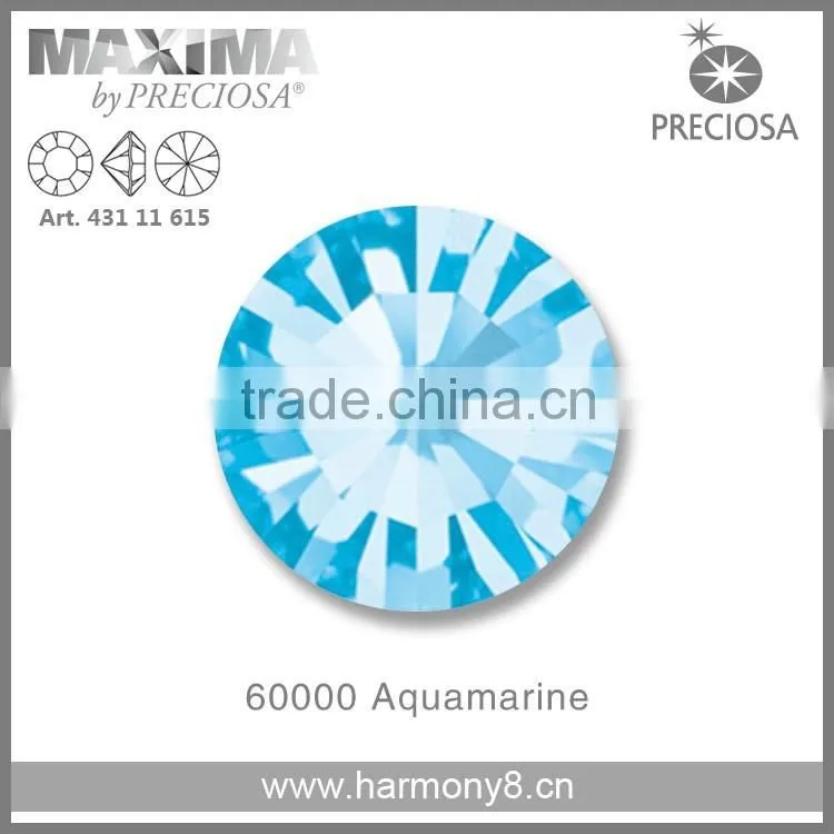 Original PRECIOSA MC Chaton Maxima, Aquamarine Point Back Rhinetsone