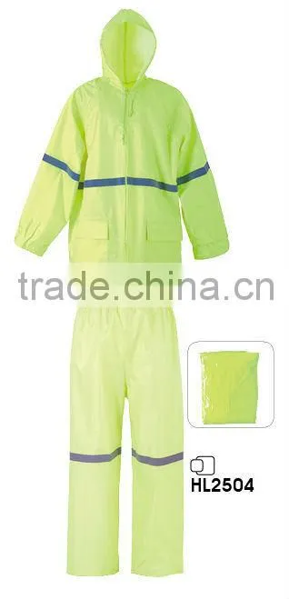 hi vis reflective safety rainsuit