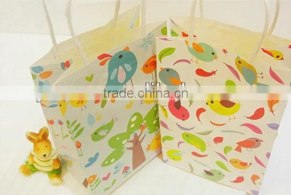 Yiwu wholesale handle gift paper bag a4 size