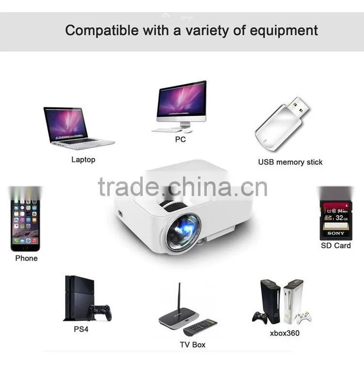 2016 Luxcine Mini portable cheap LED video projector 1080P