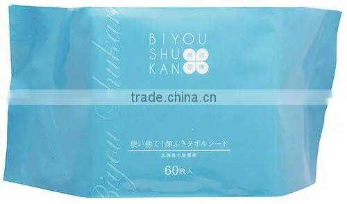 BIYOU SYU KAN Disposable Face Skin Care Towel Sheet 60 Sheets Made in Japan