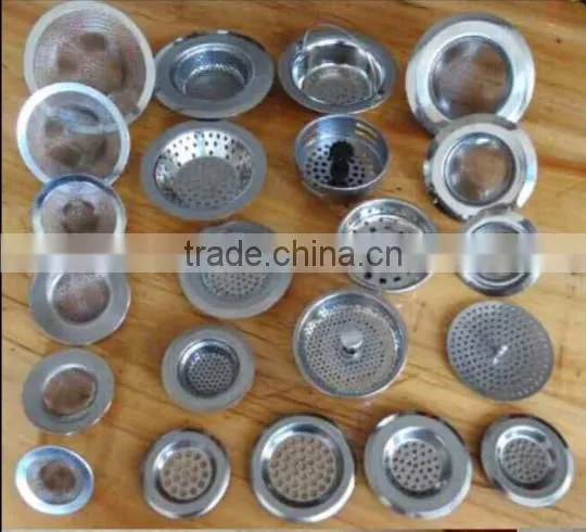 YS Factory cheap Stainless Steel Perforated Sink Basket Strainer/metal filter strainer with large wide rim/drain strainer basket