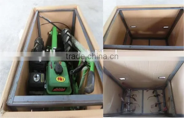 Gasoline garden tiller machine