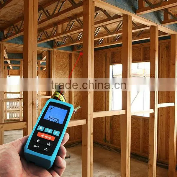 Measure Area Volume Pythagoras 60M/197ft Range Finder +/-1.5mm Accuracy Meter Feet Inches Units Digital Laser Meter Tool