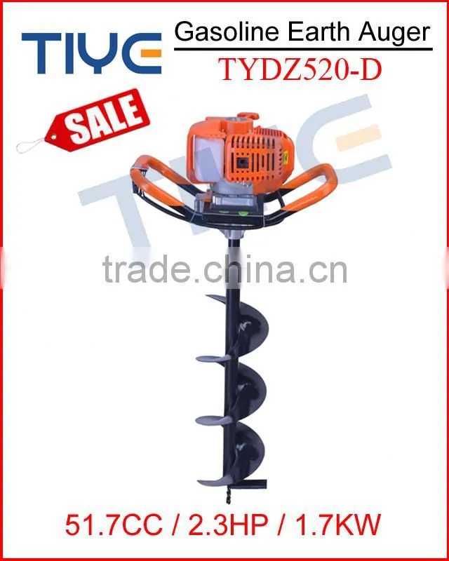 Chinese 52cc 63cc 71cc 2 stroke Gasoline Powered Earth Auger For Digging Holes / Ground Drill / Earth Drill