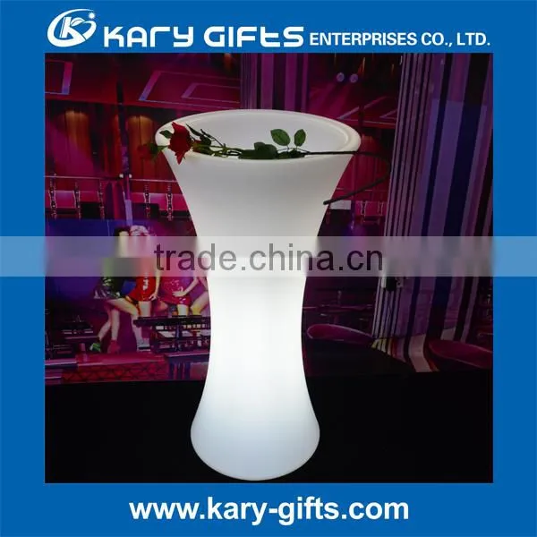 Outdoor large glowing flower pot plastic material led garden planter pots