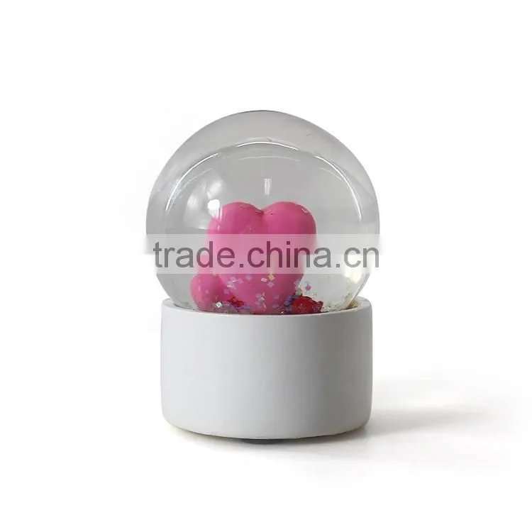 Small custom plastic snow globe