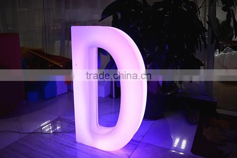 China wholesale plastic led letters light lamp for adverdisement with 16 changeable colors