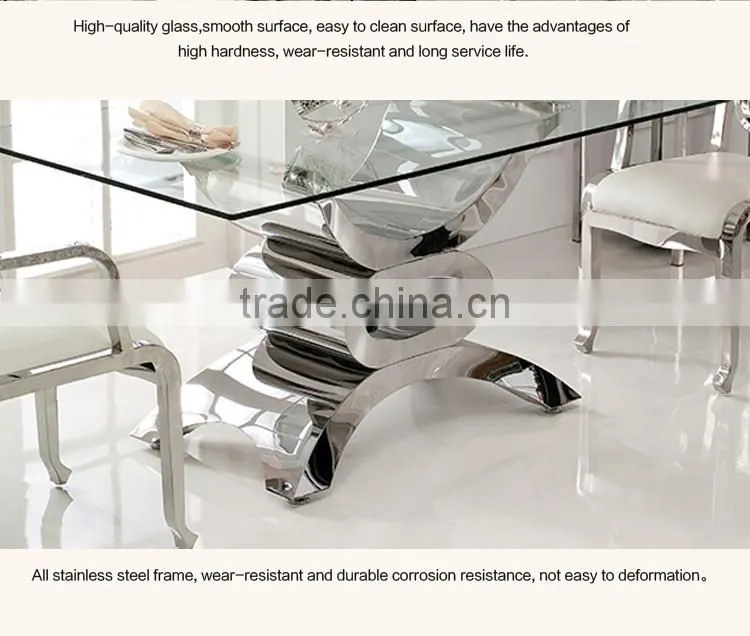 Th346 Party Furniture Table Set Luxury Stainless Steel Dining Table