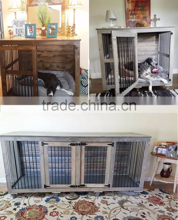 Indoor Wooden Dog Cage , Bedside Dog House , Dog Furniture