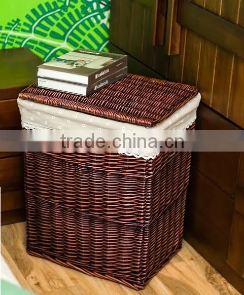 new design willow material hand woven shopping basket