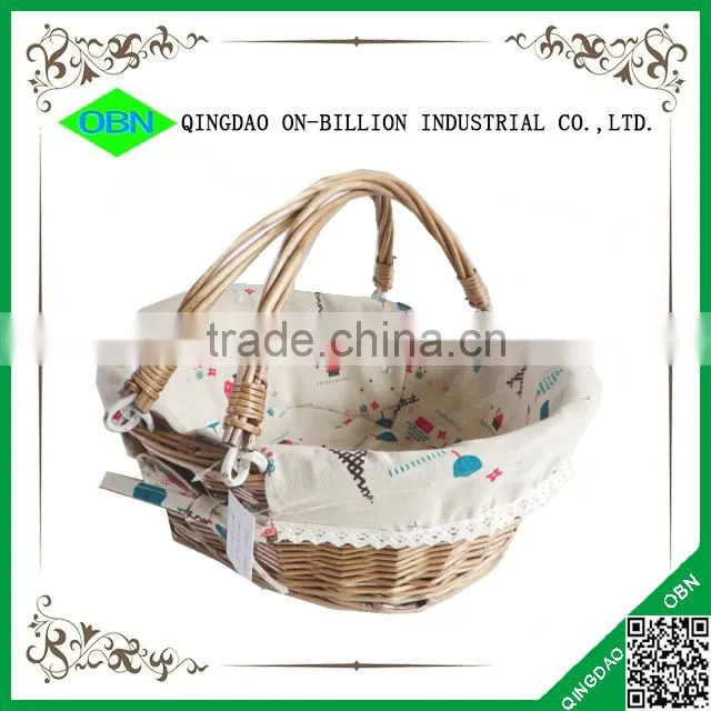 Hand woven decorative wicker flower basket for wedding