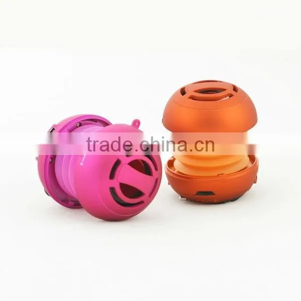 Hottest promotion gift portable mini hamburger speaker with 3.5mm jack audio