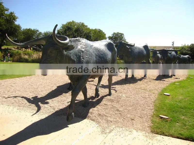 2015 hot sale garden decor Bronze Longhorn Steer sculpture