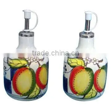 ceramic olive bottle