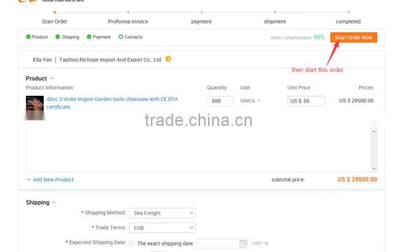 Promotion for best sell chainsaw 45cc