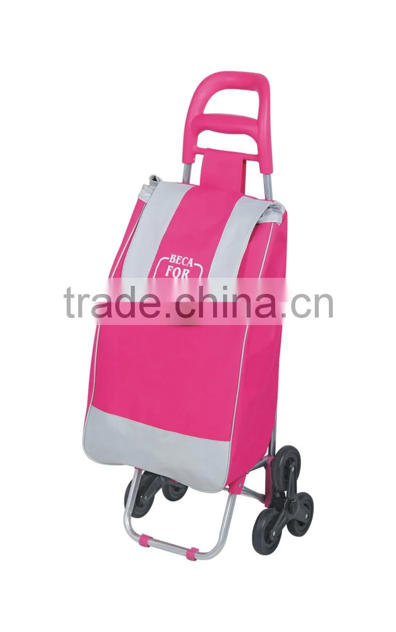 Hgh Quality 6 Wheels Climbing Stairs Folding Shopping Trolley Bag