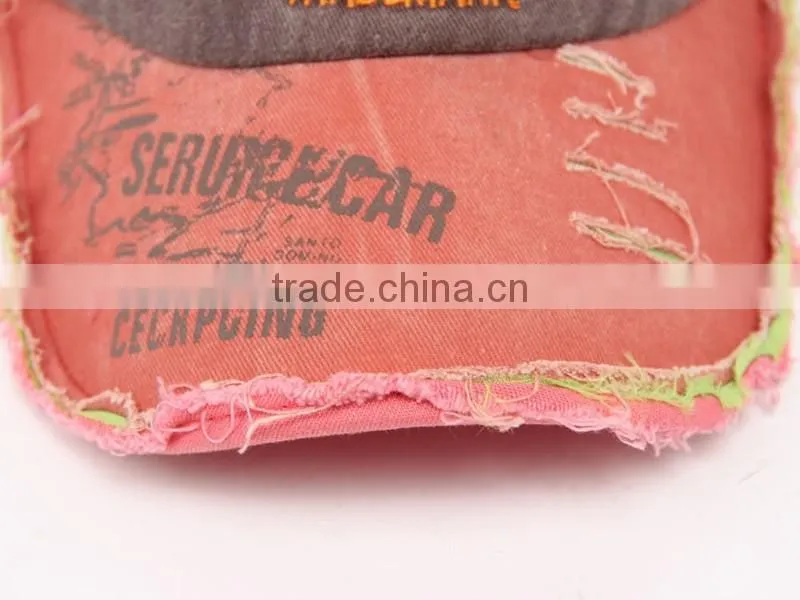 New Style Distressed Washed Denim Sport Cap With Your Own Design