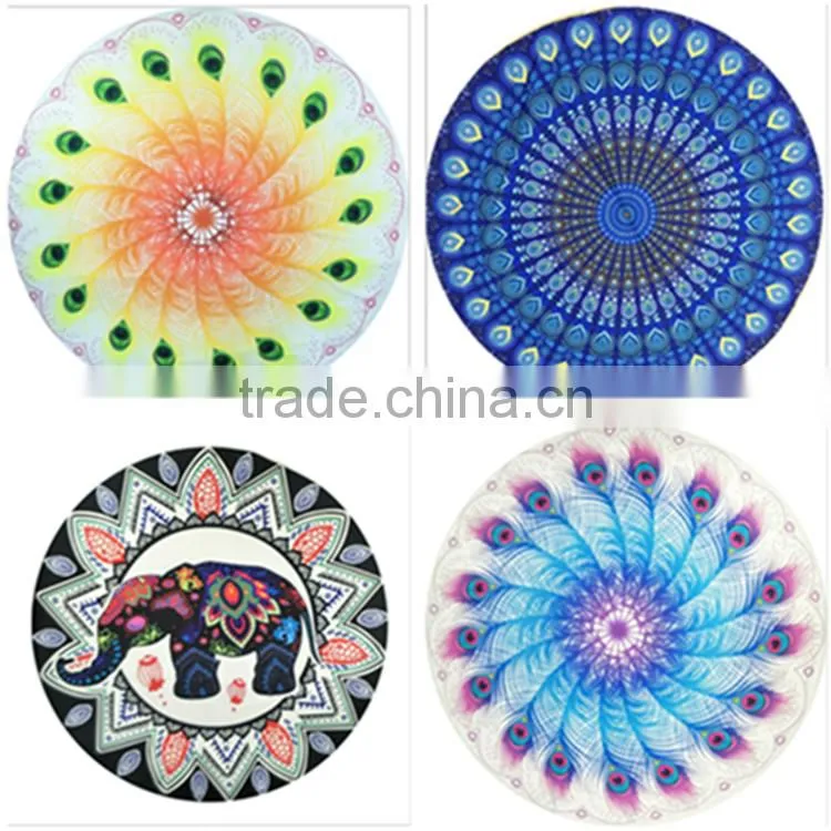 Ebay hot Selling Cotton Oil painting style Beach Towel