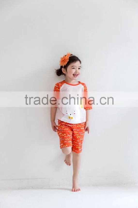 Childrens Pajamas Wholesale 100% Cotton Printed Kids Pajamas Set