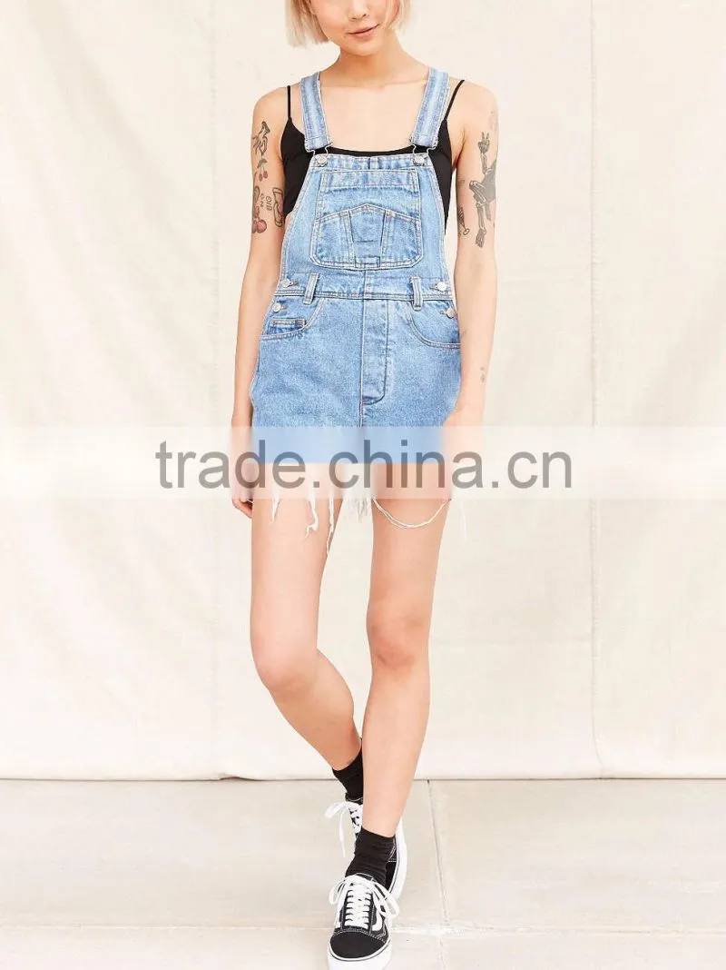 Ladies new model summer jumpsuit top design jeans pants for women