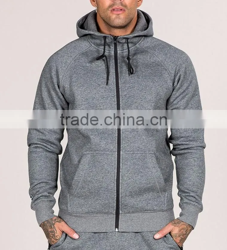 High Quality Long Sleeve Zipped Pockets Mens Track Top Plain Tracksuit