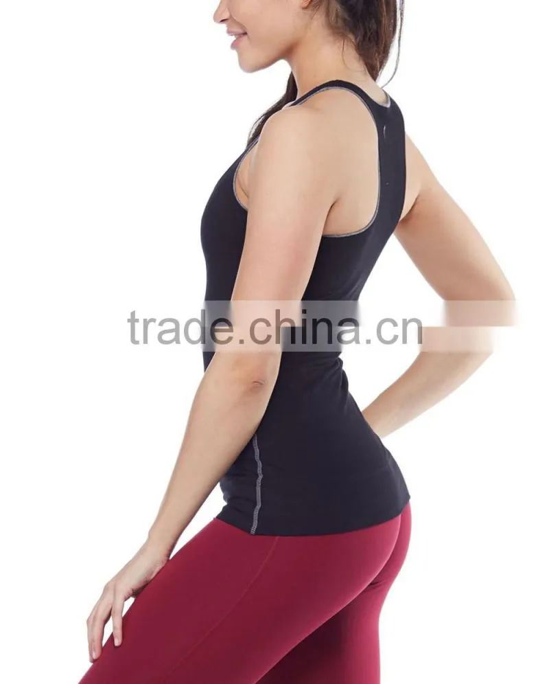 Yoga tank top stretch elastic compression top vest for women