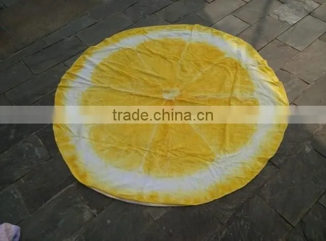 Custom Design Print 100% Cotton Round Beach Towels