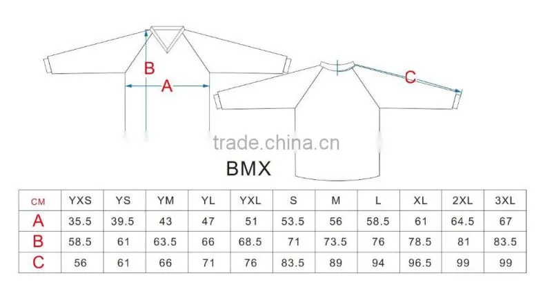 Wholesale Custom OEM BMX Fluorescent Shirts Sublimated Bicycle Motocross Sportswear Jersey