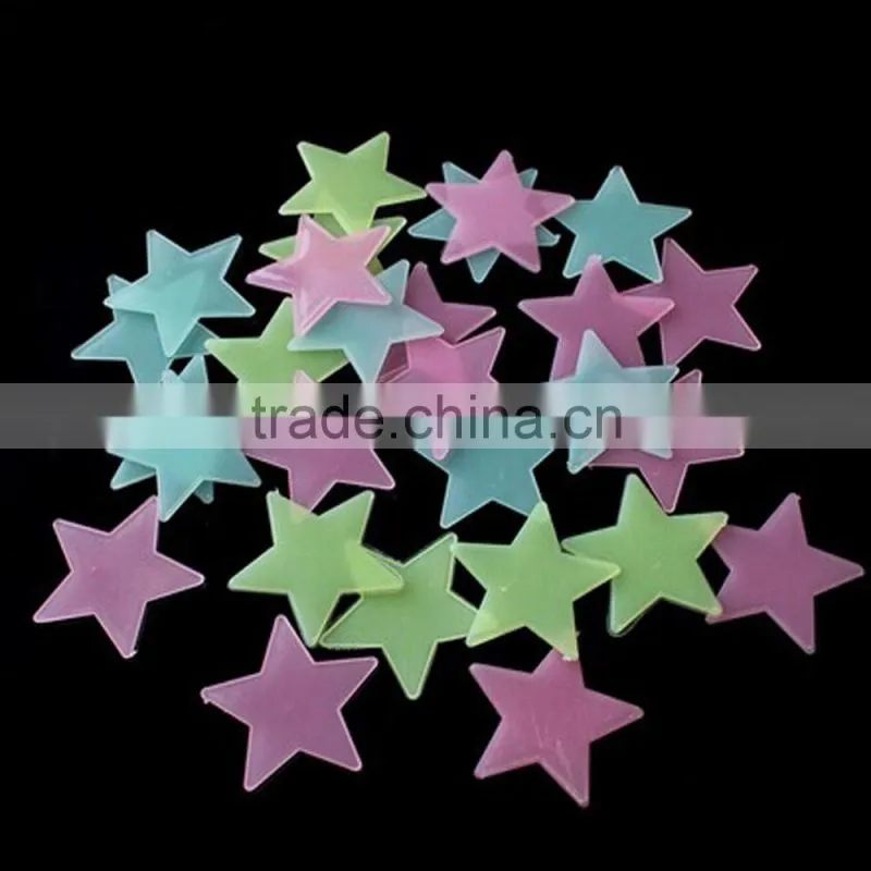 Glow in dark dinosaur wall sticker PP luminous fluorescent wall cling customized removable wall sticker