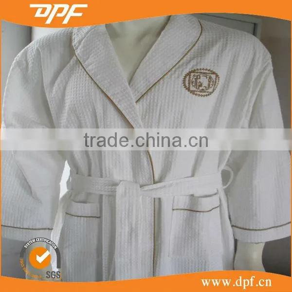 5 star 100% cotton Promotion waffle hotel bath robe from China Supplier