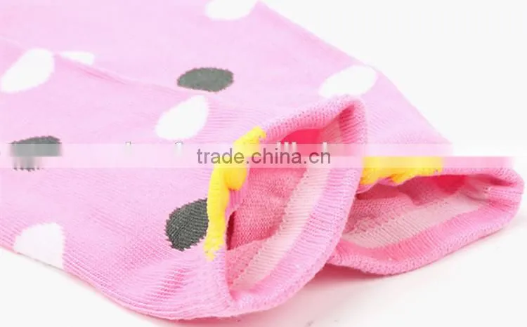 pretty polka dot smile style women cotton socks