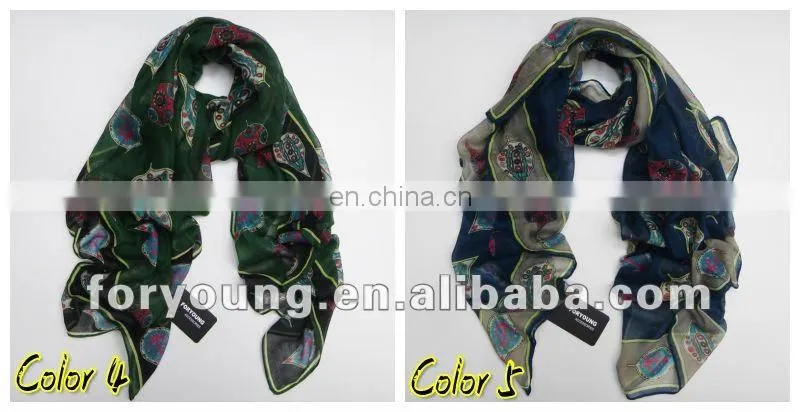 leaf print latest scarf designs