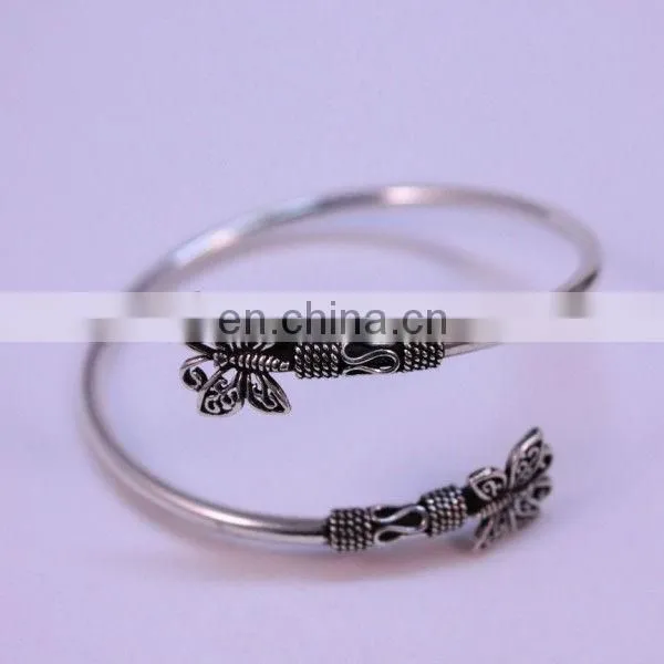 92.5 Silver Bangle Bracelet with Stones