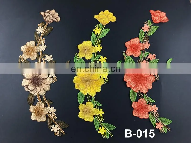B-018 colorful collar tshirt design simple lace saree blouse back neck designs embroidery neck lace
