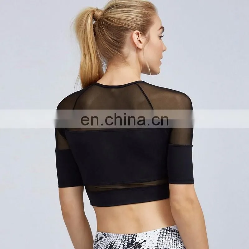 2016 short sleeves custom see-through women rash guard