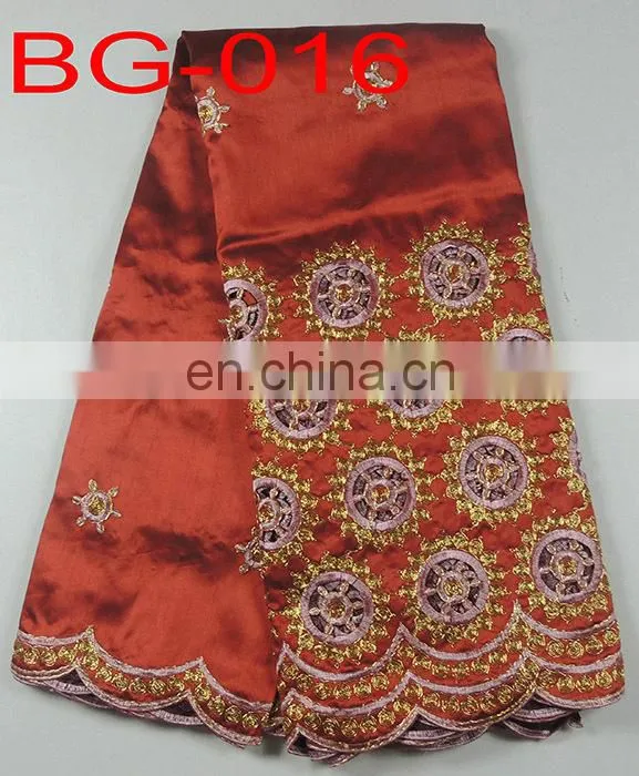 latest raw silk embroidery george lace(BG-014)