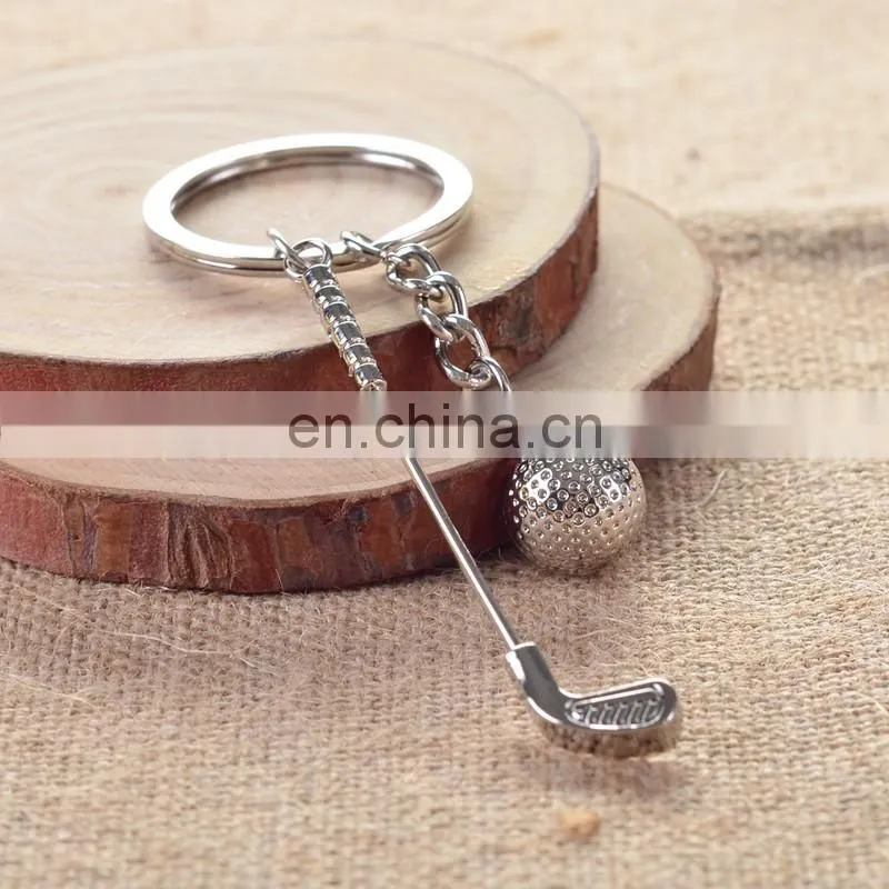 custom sport key holder ball badminton keyring metal 3d mini badminton keychain metal for club game gifts
